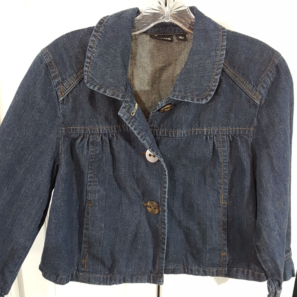 Anna L long sleeve denim button-up shirt